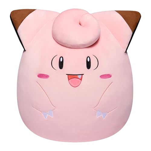 Squishmallows Pokemon 20-Inch Clefairy Plush - Add Clefairy to Your Squad Ultrasoft Stuffed Animal Jumbo Plush Official Kelly Toy Plush