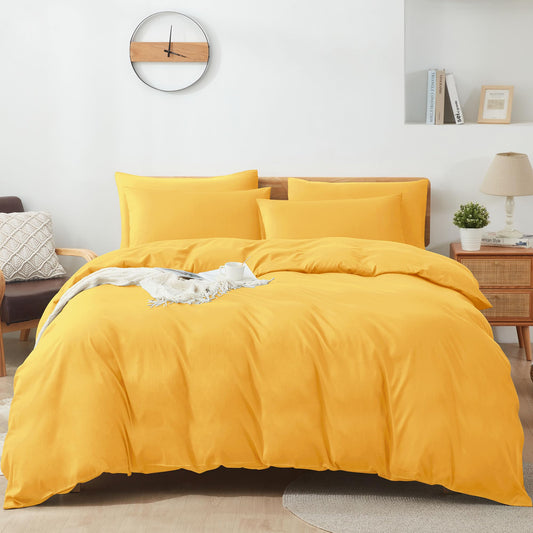 Sufdari Queen Duvet Cover Set Mango