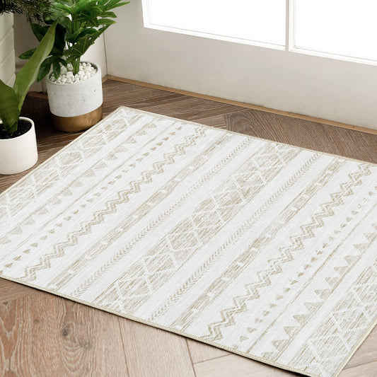 Jinchan Boho Geometric Area Rug – 2'×3'