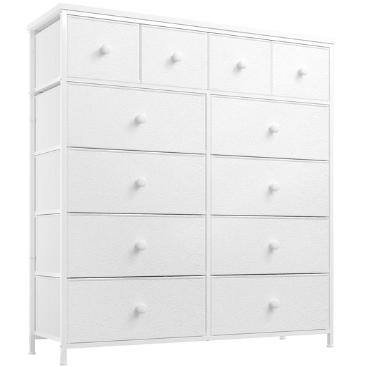 EnHomee 12-Drawer Tall Dresser White