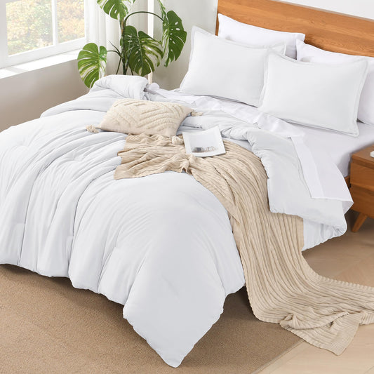 Andency Cal King Comforter Set White