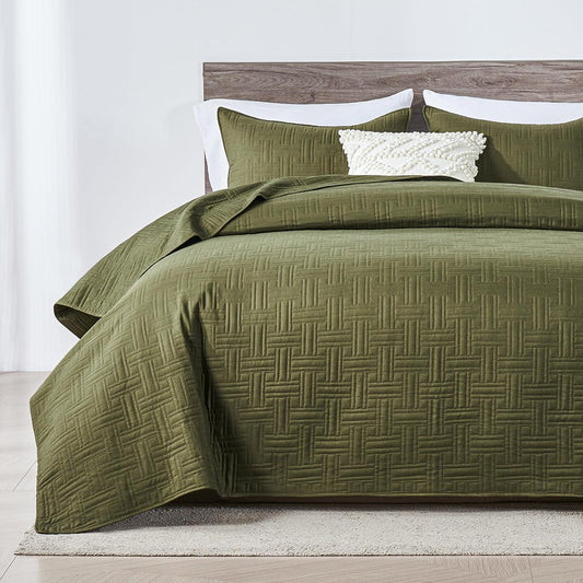 Alaookka King Quilt Set Green
